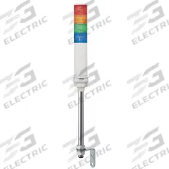 SCHNEIDER Tower Light Assembly: 4 Tier, Blue/Green/Orange/Red, Sounder Tier Included, XVC6B45S. Key specifications — Manufacturer Part Number: XVC6B45S; Brand: SCHNEIDER; Operating Voltage: 24V; Light Tier Color: Orange.