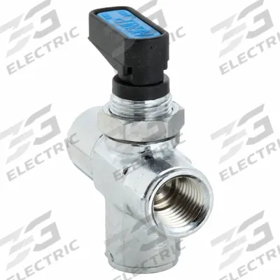 AIGNEP USA Manual Three-Way Ball Valve: 1/4 in, Chrome-Plated Brass, Double L Flow - Mini L-Port Brass Ball Valves
