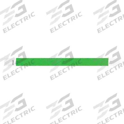 ID Wristband: No Legend, 10 in Overall Lg, 3/4 in Overall Wd, Tyvek, Green - Security Wristbands