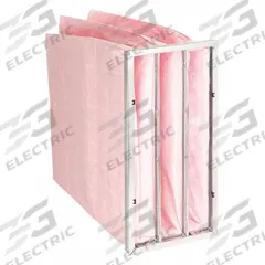 GRAINGER Pocket Air Filter: 24 in x 12 in x 30 in, MERV 13, Pink, Synthetic, 3 Pockets (MPN 5M365). Key specifications — Display Sell UOM: EA; Brand: GRAINGER; Media Material: Synthetic; Performance Rating: MERV 13.
