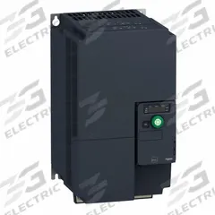 SCHNEIDER Variable Speed Drive: In Phase Three, 380-500V AC, Out Phase Three, 20 hp, IP20, No Bypass (MPN ATV320D15N4C412). Key specifications — Style: Compact; Color: Black/Blue/Gray; Output Phase: Three.