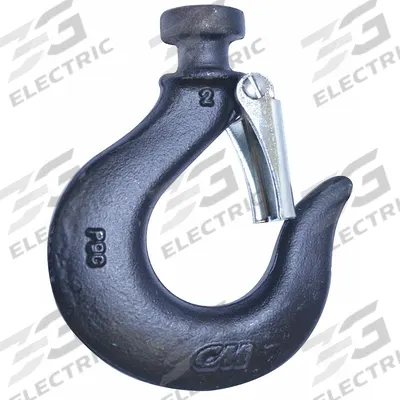 CM Hook with Latch: Electric Chain Hoists, 500 lb_1,000 lb Compatible Load Capacity - Bottom Hooks for Hoists