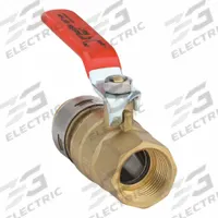 SHARKBITE MAX Manual Two-Way Ball Valve: 3/4 in, Brass, Straight, FNPT x FNPT, Full Port Ball Port (MPN UR22186G). Key specifications — Brand: SHARKBITE MAX; Handle: Locking Lever.