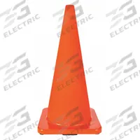 Traffic Cone: MUTCD/NCHRP-350, 28 in Cone Ht, Orange, Non-Reflective, PVC, Blank (MPN 6TVF1). Key specifications — Base Color: Orange; Brand: APPROVED VENDOR; Cone Material: PVC; Legend: Blank.