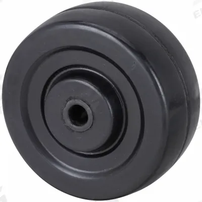 APPROVED VENDOR Caster Wheel: 3 in Wheel Dia., 1 1/4 in Wheel Wd, Rubber, 125 lb Load Rating - Solid Rubber Wheels