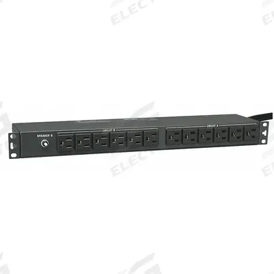 TRIPP LITE Power Distribution Unit: 120V AC, 24 Outlets, NEMA 5-15R, Non-Metered, 1 RU - Standard Power Distribution Units