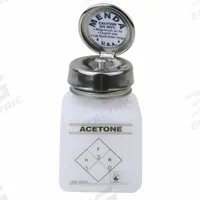 MENDA Dropper Bottle: HDPE, 118.29 mL, 4 fl oz, Acetone, Closure Included, Dropper, Non-Sterile (MPN 35395). Key specifications — attr1369985: Colorless; attr1369995: Silver; attr1370000: Yes; attr1370012: MENDA; attr1369996: Yes; attr1369956: Acetone.