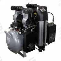 JUN-AIR Electric Air Compressor: Oil Free, 4 hp, 7 cfm, 120 psi Max Op Pressure, 6.28 gal Tank (MPN 1203730). Key specifications — attr50806: 230V AC; attr50800: 7 cfm; attr100072: Desiccant Air Dryer; attr50788: JUN-AIR.