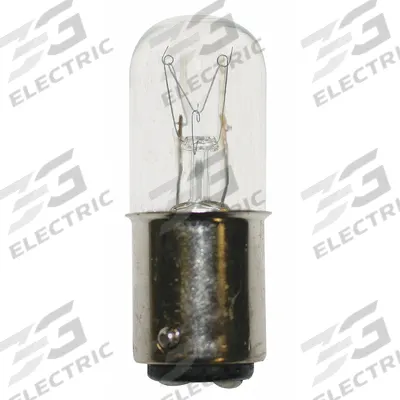 APPROVED VENDOR Incandescent Bulb: Incandescent, Double Contact Bayonet (BA15d), (T) Tubular - BA15d Double-Contact Bayonet Base Lamps