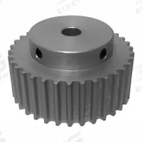 DAYTON Timing Pulley: Curvilinear, Fixed, For HTD Timing Belt Section, For 15 mm Belt Wd, 62 Teeth (MPN 62-5M15M6A12). Key specifications — Brand: DAYTON; Finish: Clear Anodized; For Belt Series: Powerhouse®.
