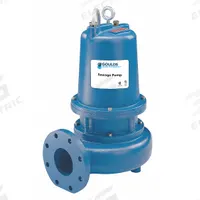 GOULDS Sewage Ejector Pump: Cast Iron, Three Phase, 2 hp, 200V AC, 360 gpm Flow Rate @ 10' of Head (MPN WS2038D3). Key specifications — Impeller Material: Cast Iron; Rated Voltage: 200V AC; Brand: GOULDS; Discharge Orientation: Vertical; Switch: Not Included.