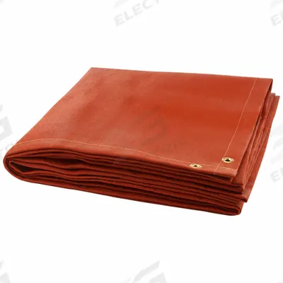 STEINER Welding Blanket: Silicone-Coated Fiberglass, 6 ft Wd, 6 ft Lg, Red - Medium-Duty Silicone-Coated Fiberglass Welding Blankets