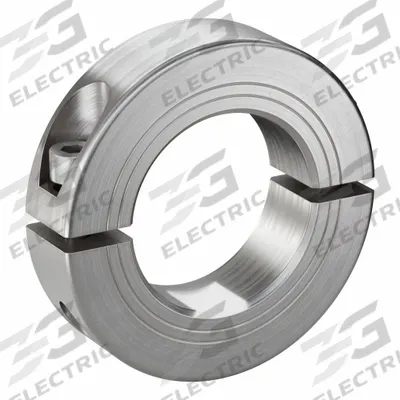 RULAND MANUFACTURING Shaft Collar: 2-Piece, Metric, Round, Clamp-On, 42 mm Bore Dia - Stainless Steel Shaft Collars