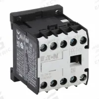 EATON Miniature IEC Magnetic Contactor: Non-Reversing, 3 Poles, 3NO Contacts, 9 A, 120V AC Coil (MPN XTMC9A01A). Key specifications — attr945107: EATON; attr972381: Yes.