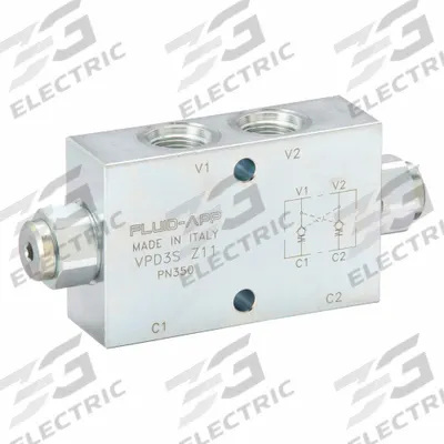 DELAVAN AG PUMPS Hydraulic Check Valve: 3,000 psi, 30 gpm, #10 - Double Pilot-Operated Check Valves