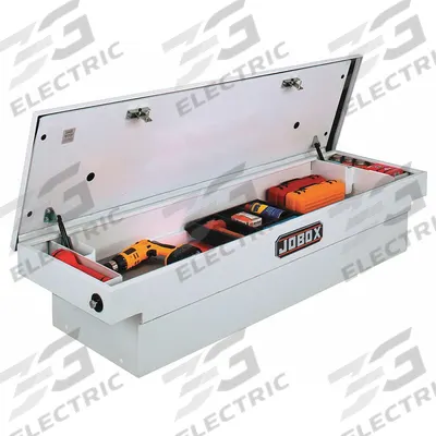 CRESCENT JOBOX Crossover Truck Box: Crossover Truck Box, Single Lid Lid, 71 in Overall Wd - Single-Lid Crossover Boxes