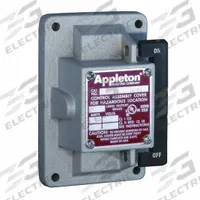 APPLETON ELECTRIC Switch Cover: Tumbler Switches (MPN EDKR21Q). Key specifications — attr206748: EDKR21Q; attr1023121: Tumbler Switches; attr1023126: Rocker Operator, 1-Pole, 20A; attr1023128: Front Cover with Switch; attr211297: APPLETON ELECTRIC; attr1024199: EDS.