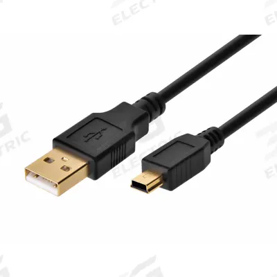 MONOPRICE Standard USB Cable: Type A End 1, Mini B End 2, Black, 36 in Lg - Standard USB & Lightning Cables