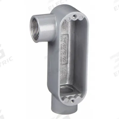 HUBBELL KILLARK Conduit Outlet Body: Aluminum, 1 1/4 in Trade Size, LR Body, 32 cu in Body Capacity - LR - 90° Elbow Type