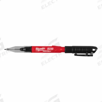 MILWAUKEE Ink Industrial Marker: 1/16 in Tip Wd, Bullet, Black, Std Actuation Style - Precision Needle-Point Ink Markers