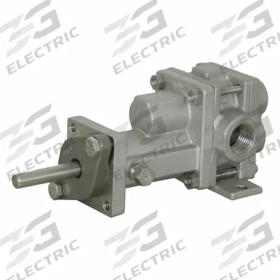 PULSAFEEDER Rotary Gear Pump Head: 316 Stainless Steel, 1/2" FNPT, Metal Alloy, 316 SS - C-Face Mount Gear Pump Heads