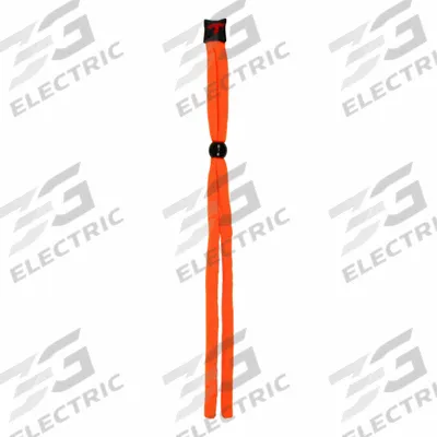 MCR SAFETY Lanyard: Solid, 28 in Overall Lg, High-Visibility Orange, Slip-On - Lanyards for Standard Safety Glasses