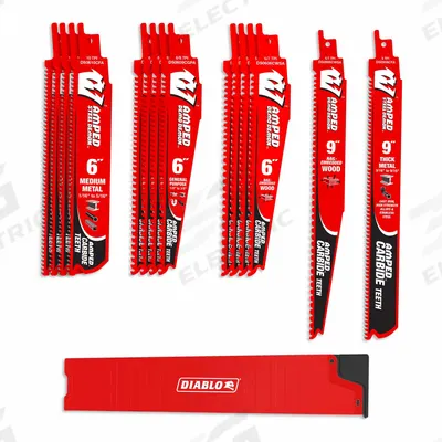 DIABLO Reciprocating Saw Blade Set: 14 Pieces, Reciprocating Saw Blade Set - Reciprocating Saw Blade Sets