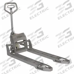 VESTIL Pallet Jack: 3,300 lb, 45 in L x 27 in W Fork Dim, 27 in, 14 in, Std Fork, Stainless Steel (MPN ULM-PM-2745-30). Key specifications — Brand: VESTIL; Width Between Forks: 14 in.