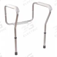 HEALTHSMART Freestanding Grab Bar: Angled, 8 in Lg, 1 in Dia, Aluminum, Textured, 250 lb Wt Capacity (MPN 521-9804-9601). Key specifications — Brand: HEALTHSMART.