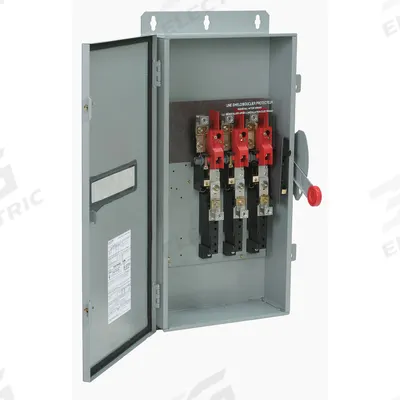EATON Safety Switch: Fusible, 200 A, Three Phase, 600V AC, Galvanized Steel - Fusible Safety Switches