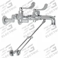 AMERICAN STANDARD Straight Service Sink Faucet: Wall, Centerset, Brass, Chrome, 20 gpm Flow Rate (MPN 8355110.002). Key specifications — Color/Finish: Chrome; Includes: Bucket Hook.