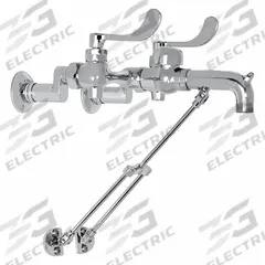 AMERICAN STANDARD Straight Service Sink Faucet: Wall, Centerset, Brass, Chrome, 20 gpm Flow Rate (MPN 8355110.002). Key specifications — Color/Finish: Chrome; Includes: Bucket Hook.