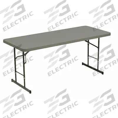 ICEBERG Folding Table: Rectangle Table Shape, Charcoal Tabletop, 30 in Dp, 72 in Wd - Adjustable-Height Folding Tables