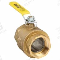 APPROVED VENDOR Manual Two-Way Ball Valve: 2 in, Brass, Straight, FIP x FIP, Full Port Ball Port (MPN 107-828NL). Key specifications — Brand: APPROVED VENDOR; Handle: Lever.