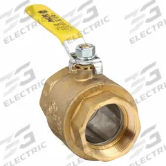 APPROVED VENDOR Manual Two-Way Ball Valve: 2 in, Brass, Straight, FIP x FIP, Full Port Ball Port (MPN 107-828NL). Key specifications — Brand: APPROVED VENDOR; Handle: Lever.