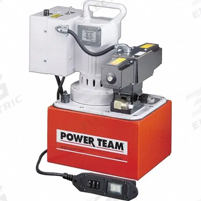 POWER TEAM Electric Pump: 10,000 psi Max. Op Pressure, 704 cu in/min Max. Flow Rate - Corded High-Power Portable Electric Hydraulic Pump Units
