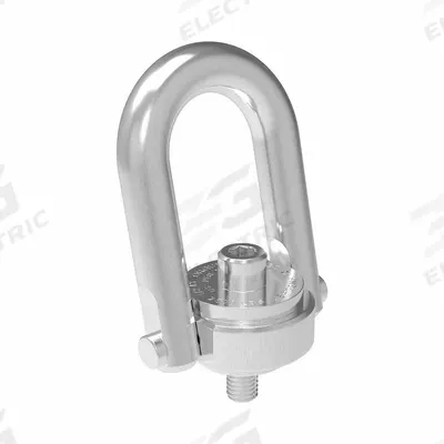 JERGENS Hoist Ring: Pivot/Swivel, Black Oxide-Coated Steel, 3/4"-10, Max. 5,000 lb - Corrosion-Resistant Pivot & Rotate Hoist Rings