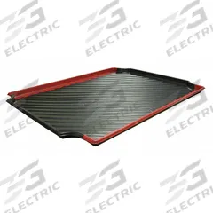 STRUCTURAL PLASTICS Containment Tray: 24 in x 30 in x 1 in, Black/Red, High Density Polyethylene (MPN CTR300124). Key specifications — Brand: STRUCTURAL PLASTICS; Material: High Density Polyethylene; Color: Black/Red.