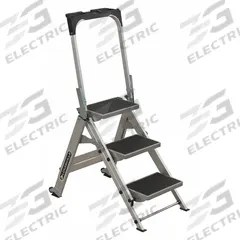 LOUISVILLE LADDER Step Stool: 3 Steps, 3.6 ft Overall Ht, 300 lb Load Cap, Aluminum (MPN L-2011-03). Key specifications — Brand: LOUISVILLE LADDER; Color: Silver.