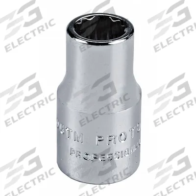 PROTO Socket: Metric, 1/4 in Drive Size, 4.5 mm Socket Size, 12-Point, Std, Chrome - 1/4" Drive Hand Sockets