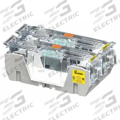 BUSSMANN Fuse Block: Open Block Design, 2 Pole, 250 V AC, Box Lug, Non-Indicating (MPN RM25600-2CR). Key specifications — Brand: BUSSMANN.
