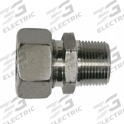 BRENNAN INDUSTRIES Compression Tube Straight: 18 mm OD x 12 mm OD x 3/4 in Pipe Size, Steel - Flareless Bite-Type Steel Compression Fittings