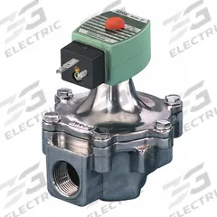 REDHAT Solenoid Valve: 2-Way, Normally Closed, 1 1/2 in Pipe Size, 110V AC/120V AC, High Flow, DIN (MPN SC8215B070). Key specifications — Brand: REDHAT; Pipe Size: 1-1/2 in; Voltage: 120V AC.