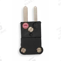 TEMPCO Thermocouple Plug: Jack, For Type J Thermocouple Type, Mini Plug, 2 Pins, Flat, Flat (MPN TCAR-1013). Key specifications — attr1432255: Flat; attr1276097: Jack; attr1276100: Constantan; attr1276082: Mini Plug; attr1276092: TEMPCO; attr1276087: Black; attr1276088: Nylon-Filled Thermoplastic; attr1276089: TCAR-1013.