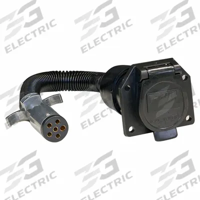 BUYERS PRODUCTS Trailer Adapter: 6-Way Round, 7-Way Blade, Plastic (MPN TC1067P) - Fleet and Vehicle Maintenance