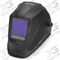 LINCOLN ELECTRIC Welding Helmet: Auto-Darkening, 5 Arc Sensors, Black, W13, 11.8 in x 11.8 in (MPN K3034-5). Key specifications — Color: Black; Suspension Adjustment Type: Ratchet; Series: VIKING 3350 ADV; Graphics: None; Viewing Area: 11.8 in x 11.8 in; Brand: LINCOLN ELECTRIC; Grind Mode: Yes; Helmet Material: Proprietary Nylon.