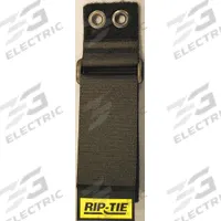 RIP-TIE Hook-and-Loop Cinch Strap: 16 in Lg, 4.00 in, 2 in Wd, 90 lb Tensile Strength, Black, 10 PK (MPN OW-16-G10-BK). Key specifications — Color: Black; Brand: RIP-TIE; Includes: Brass Grommets and Polypropylene Webbing; Max. Bundle Dia.: 4.00 in.