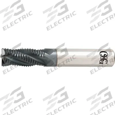 OSG Roughing End Mill: Carbide, TiAlN Coated, 4 Flute, 1/4" Mill Dia, 3/4" LOC - Square Carbide Roughing End Mills for Steel & Cast Iron