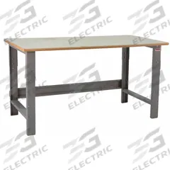 BENCHPRO Workbench: Adj Ht, Particleboard, 60 in x 30 in, 1,600 lb Overall Load Capacity, Gray (MPN RPB3060). Key specifications — Brand: BENCHPRO.