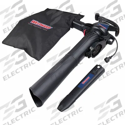 WESTWARD Corded Handheld Leaf Blower/Vacuum: 370 cfm Max. Air Flow, 210 mph Max. Air Speed - Corded Handheld Blowers